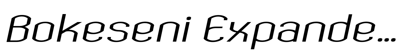 Bokeseni Expanded Italic